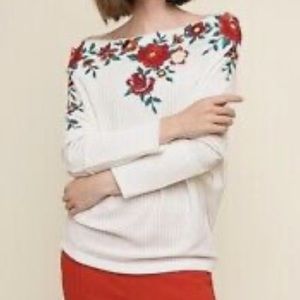 NWT Embroidered Off The Shoulder